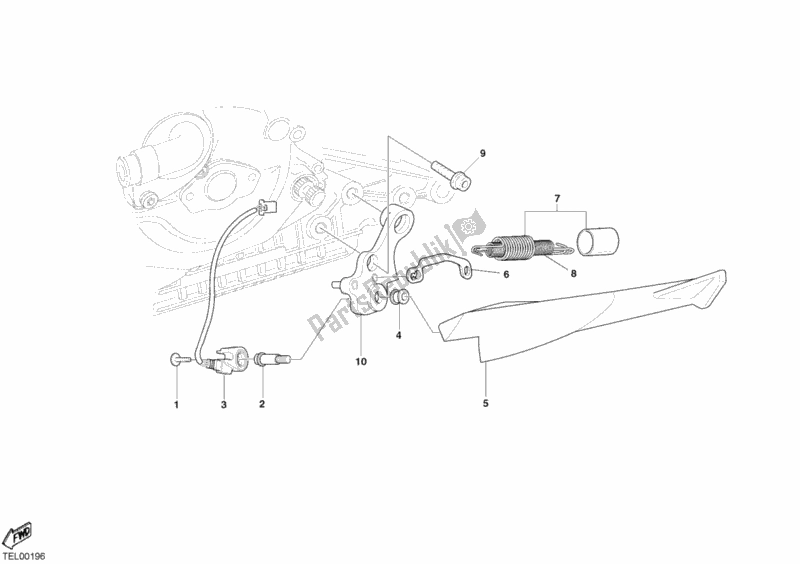 All parts for the Side Stand of the Ducati Superbike 999 USA 2005